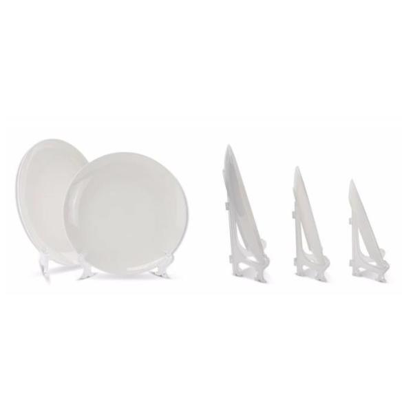 Black Transparent 8Inch Plastic Plate Display Stand