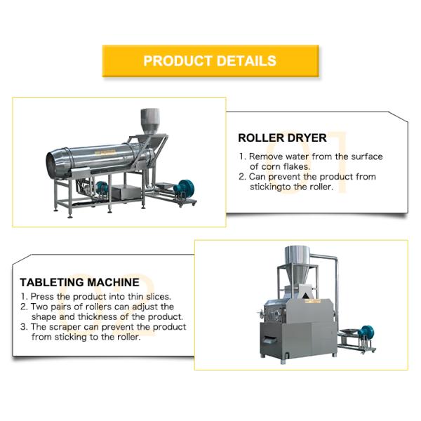 Core Components Pump Corn Breakfast Cereal Making Machine Customized