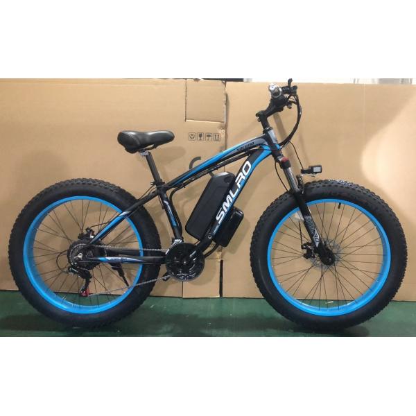 1KW Fat Tire Electric Mountain Bike Brushless Geared HYDR Fork