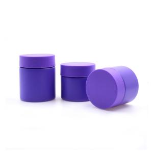 China Spraying Painted Black UV Glass Jars 4oz CR Cap Child Resistant Glass Jar Child Proof wholesale