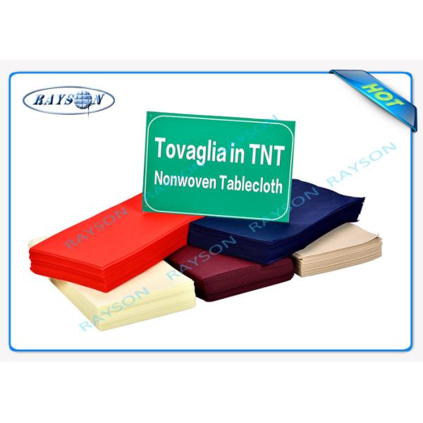 Customized Logo Disposable Non Woven Tablecloth For Italian Hotel