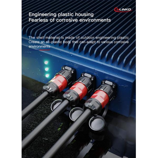 CNLINKO Waterproof 4 Pin Welding Male and Female Cable Connector 4Pin Panel Mount Round Plug Connector