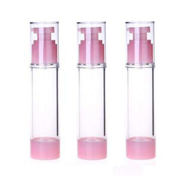 Quality Pink Color Normally Used Plastic 50ml Airless Pump Bottle For Cosmetic Personal Care for sale