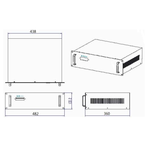 Telecom Batteries 48V 50Ah LFP Battery 3U Rack For Tele Communication Application