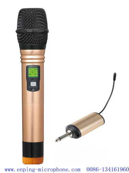 C8/ cheap universal mini muni-channel channels UHF wireless microphone with 6.35mm plug for speaker