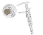 0-80mm Plastic Vernier Caliper Eyebrow Measuring Tool Slide Scale Eyebrow Shape