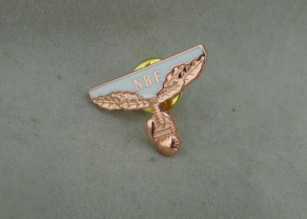 Quality Classic Embossed collected Soft Enamel Pin , Hard Enamel NBF Pin With Copper Plating for sale