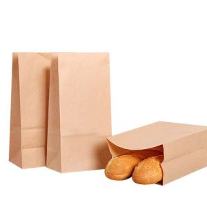 China Recycled Kraft Paper Take Away Packaging Restaurant Bags Food Delivery wholesale