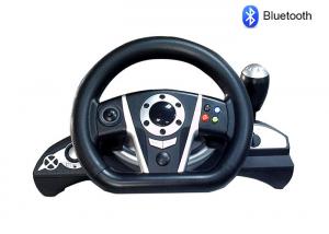 China Bluetooth PC / P3 Racing Video Game Steering Wheel With Rubber Hand Grip on sale