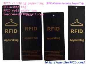 China RFID Clothes Paper Tag, RFID Garments Tag, RFID Apparels Tag, RFID Clothing Security Paper Tag, Suitable for Bag, Gift wholesale