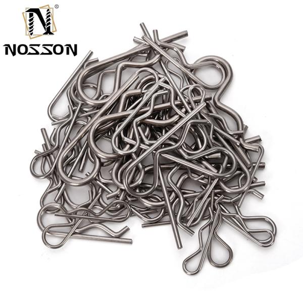 Stainless Steel A2 A4 R Pins Shaft Retaining Pin Hair Spring Cotter Pin with DIN94 Standard and Longer Life TiCN Finish