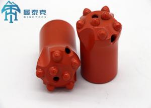 China Red 32mm Tapered Button Bit For Granite Rock 50/55/65mm Skirt Body wholesale