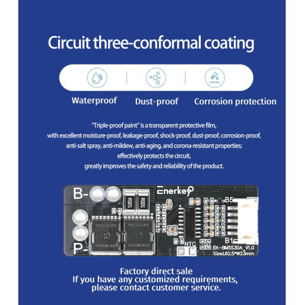 Enerkey 3S 4S 30A BMS With NTC 11.1V 12.6V 14.8V 16.8V PCB Protection Board For 18650 Li-ion Lithium Battery Cell
