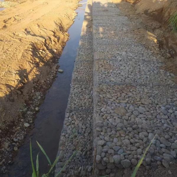 PVC Coated Galvanized Wire Mesh Gabion Box 1*1*1 M Green For Rock Fall Protection