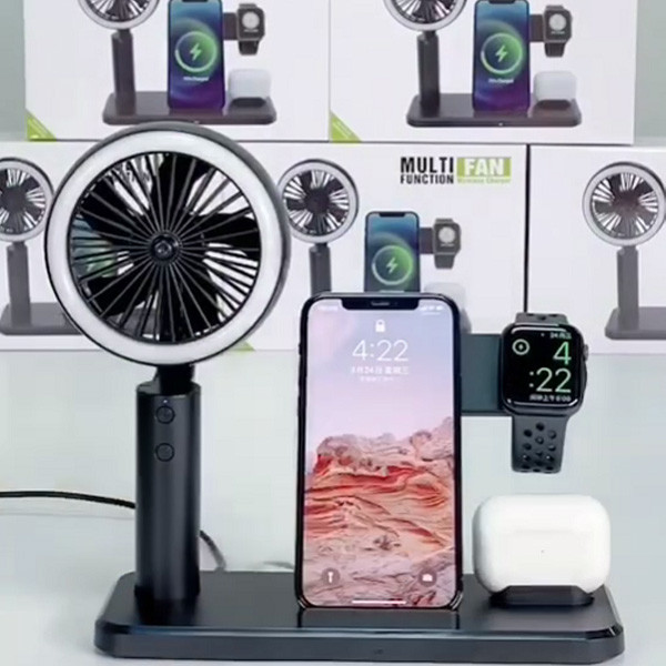 15W Fast Wireless Charging Stand With Fan Light