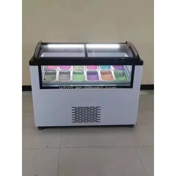 Commercial Use Hard Ice Cream Popsicle Display Freezer Gelato Ice Cream Display Freeze showcase