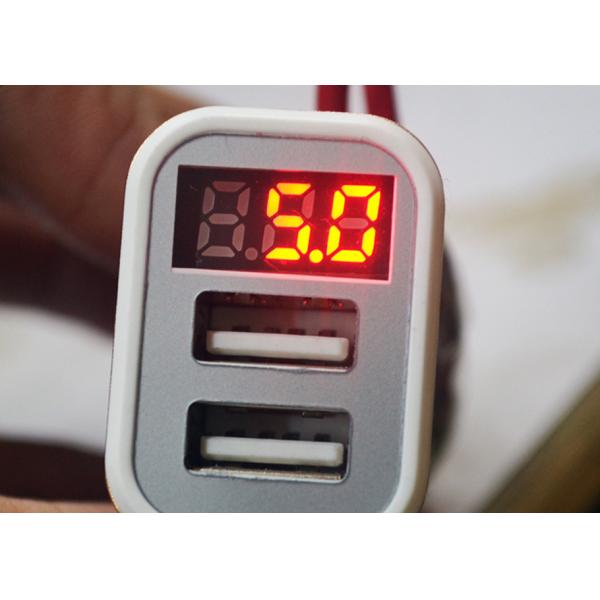 DC 5V 2.1 A Automobile Phone Charger With LED Screen Display Full Metal
