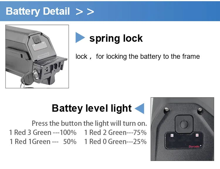36V 48V 17.5Ah Li-ion E-Bike Battery with USB Port