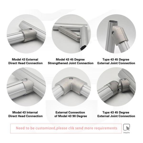 28 43mm Diameter Aluminum Alloy Lean Tube Anodizing Surface Treatment 750G/M