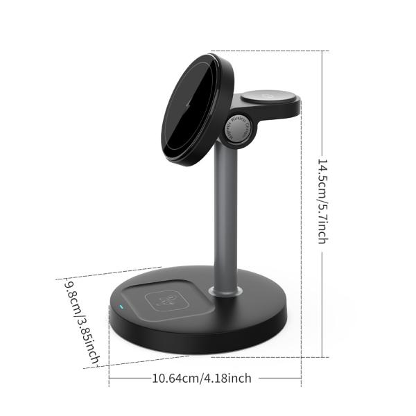 5V/3A 3 in 1 Multi-functional Wireless Charger CE/FCC/RoHS/UKCA Certified