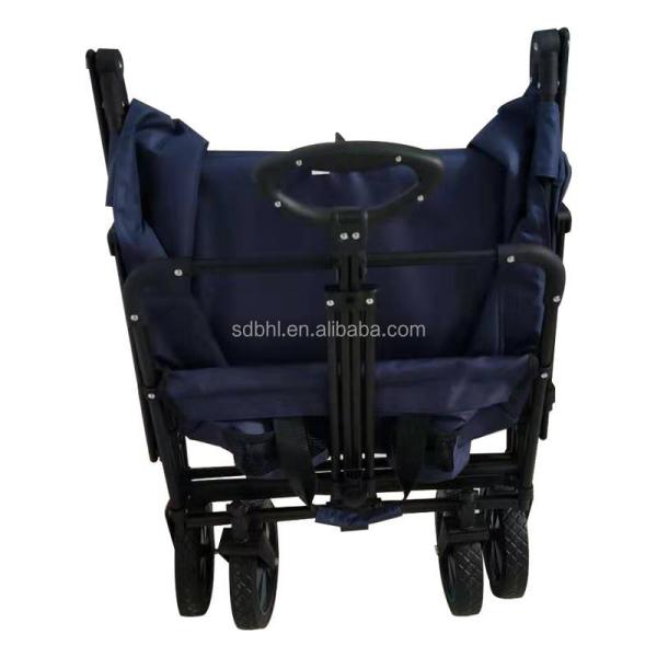 Green Beach Wagon Folding Four Wheels Hand Push Cart Dimension L x W x H 86*46*85