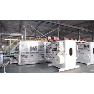 China Remote Maintenance 500PPM 42m Length Baby Diaper Machinery wholesale