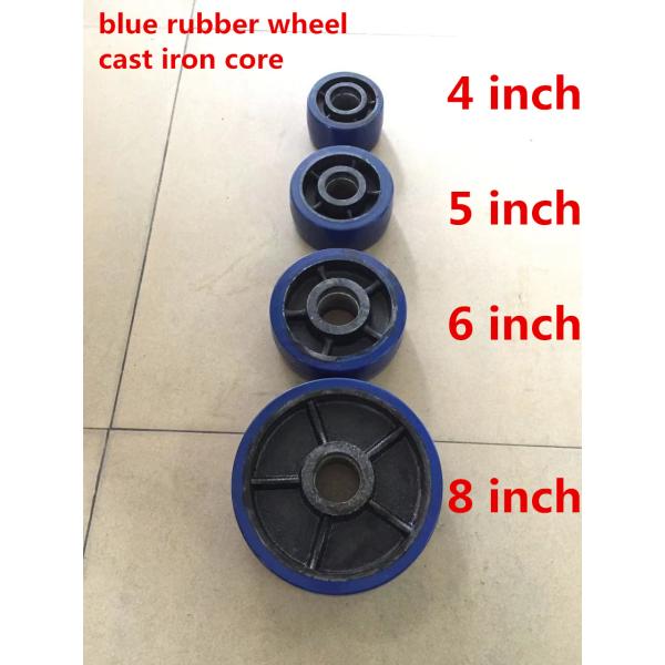 Super Heavy Duty Rubber On Cast Iron Castor Wheels 700kgs