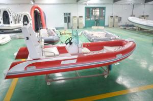 China 4.8m Semi - Rigid FRP Foldable Inflatable Boat Inflatable Fishing Boats With Certificate wholesale