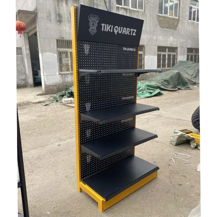 Factory custom color size fishing gear display shelf fishing lures display shelf store display rack