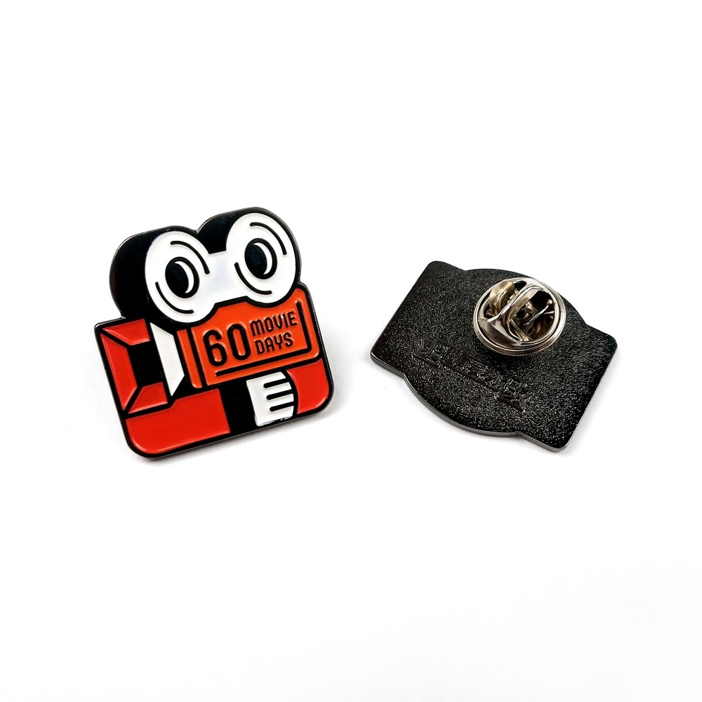 Quality Promotional Enamel Emblem Lapel Pin Black Nickel Plated Single Side for sale