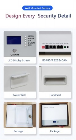 Wall Mounted Lithium Ion Battery Deep Cycle High Power LifeP04 10KWH For house battery backup system