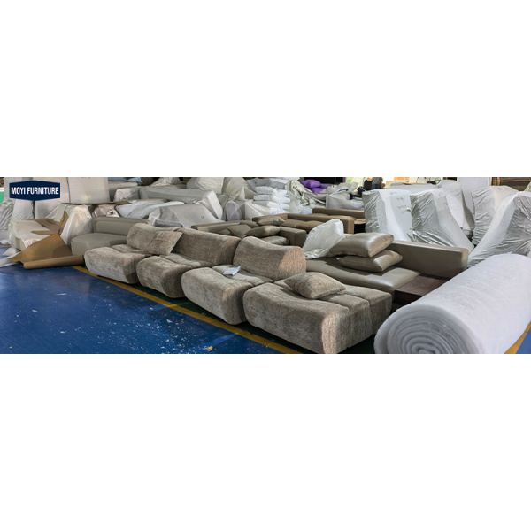 Synthetic Leather Upholstery Wooden Frame Foam Fabric Bed Modern Soft Wooden Bed Frame King Full Size Double Bed Set