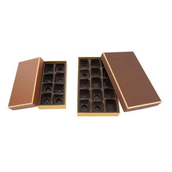 Quality Custom Gold Foil Logo Chocolate Bonbon Gift Box Recyclable for Cookies And Pastries for sale