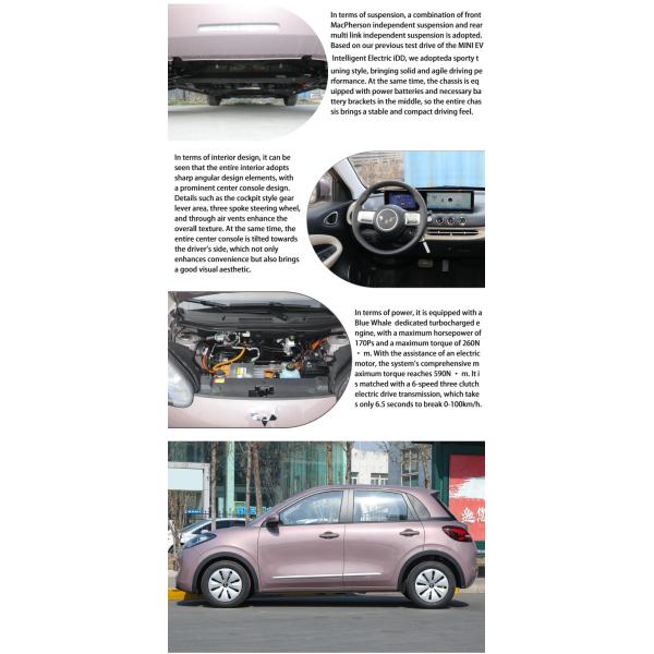 Small New Electric Vehicles 50KW Pure Mini EV Electric Car Wuling