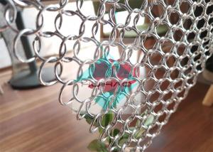 China Backdrops Decoration Chain Mail Weave Stainless Steel Ring Mesh Drapery For Room Partitions Curtain wholesale