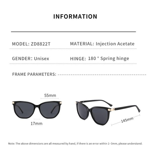 Women'S Cateye Sun Glasses Acetate Shades UV400 Protection 180° Flexible Hinges