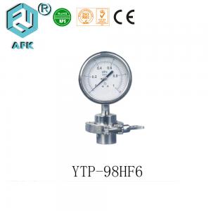 China Stainless Steel Oil Filled Pressure Gauge 98mm Sanitary With Diaphragm Seal wholesale
