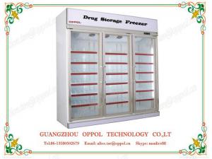 China OP-1000 Triple Glass Doors Drugstore Display Freezer with Temperature Humidity Record wholesale