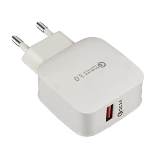 QC3.0 fast charge single USB port travel charger fast mobile phone charger wall charger home charger travel charger