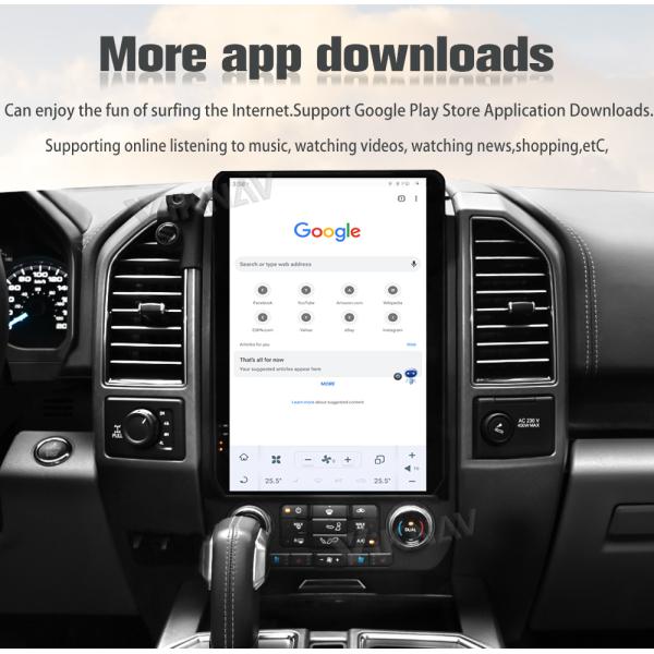 Android Auto Head Unit For Ford Raptor F150 F250 / F350 / F450 2015-2020 Touch Screen 14.5 Inch GPS Navigation Carplay