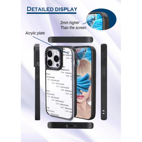 Custom Tpu Pc Mirror Plate Uv Print Mobile Phone Cases For IPhone Samsung