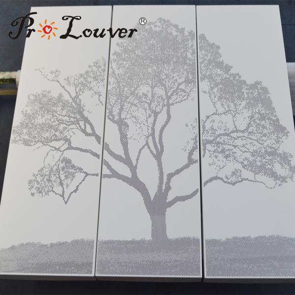 Tree picture perforated aluminum sheet, perforated metal sheet for facade
