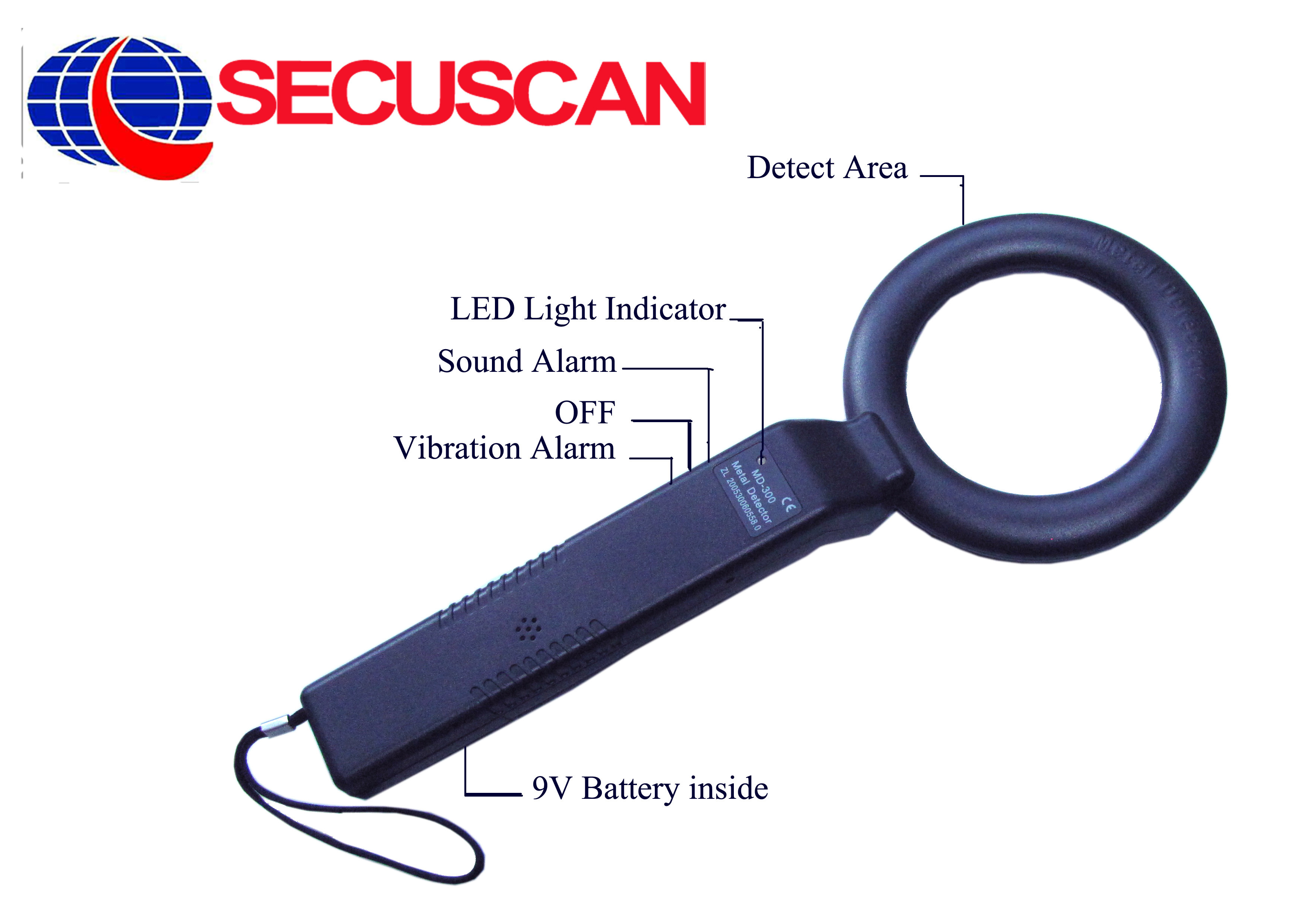 Waterproof Super Scanner Handheld Metal Detectors with LED Light