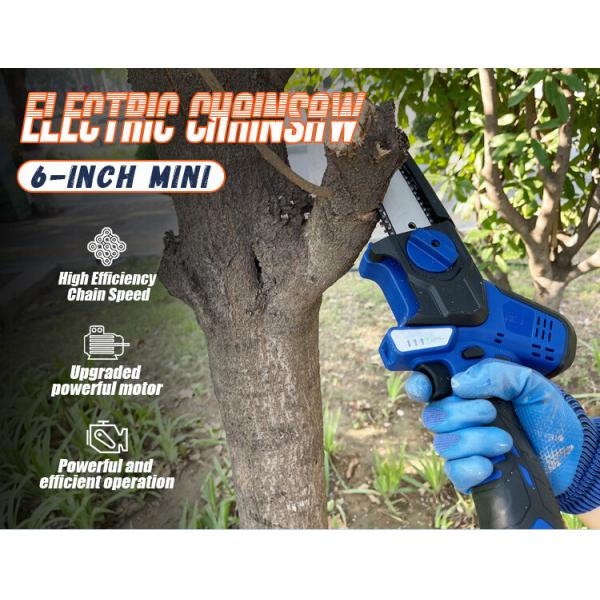 Industrial Grade Mini Li-Ion Lithium Battery Operated Electric Hand 6'' Chain Saw Garden Wood Cutting