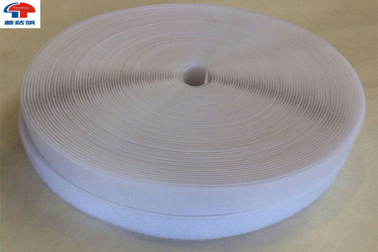 China Polyamide White Sew On Hook and Loop Tape , 1&quot; Width sticky hook and loop wholesale