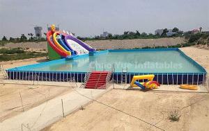 China Outdoor Above Ground Pool Metal Frame Swimming Pool for water park wholesale