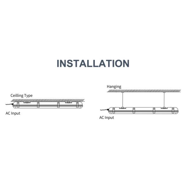 Parking Lots LED Triproof Light 5000K 6000K with 120° Beam Angle