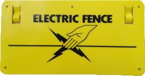 China Warning Sign-Customizable/ electric fencing warning signs/ Electric Fence Warning Sign on sale