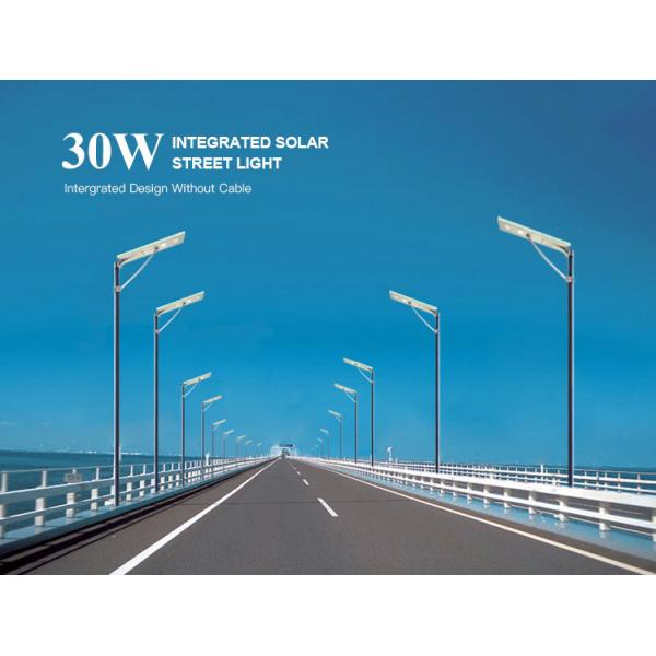 Outdoor lamp garden solar led street light with solar panel 30w