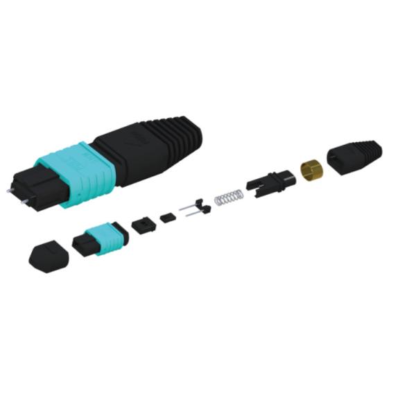 12 Core Fiber Optic MPO OM3 40Gbps Protocols Aqua POLB CATV